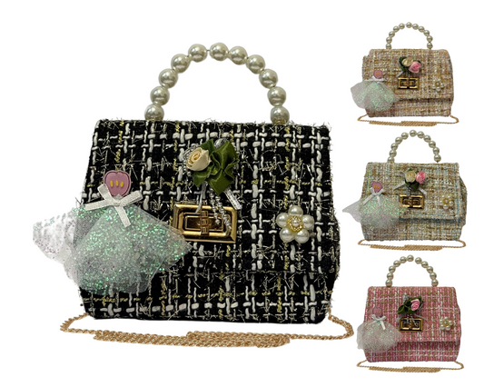 Kids Girls Diamante Glitter Clutch Hand Bag