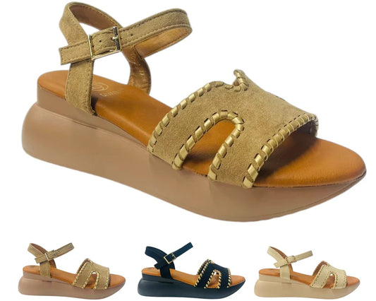 Women's Lightweight Ankle Strap Padded Wedge Sandals