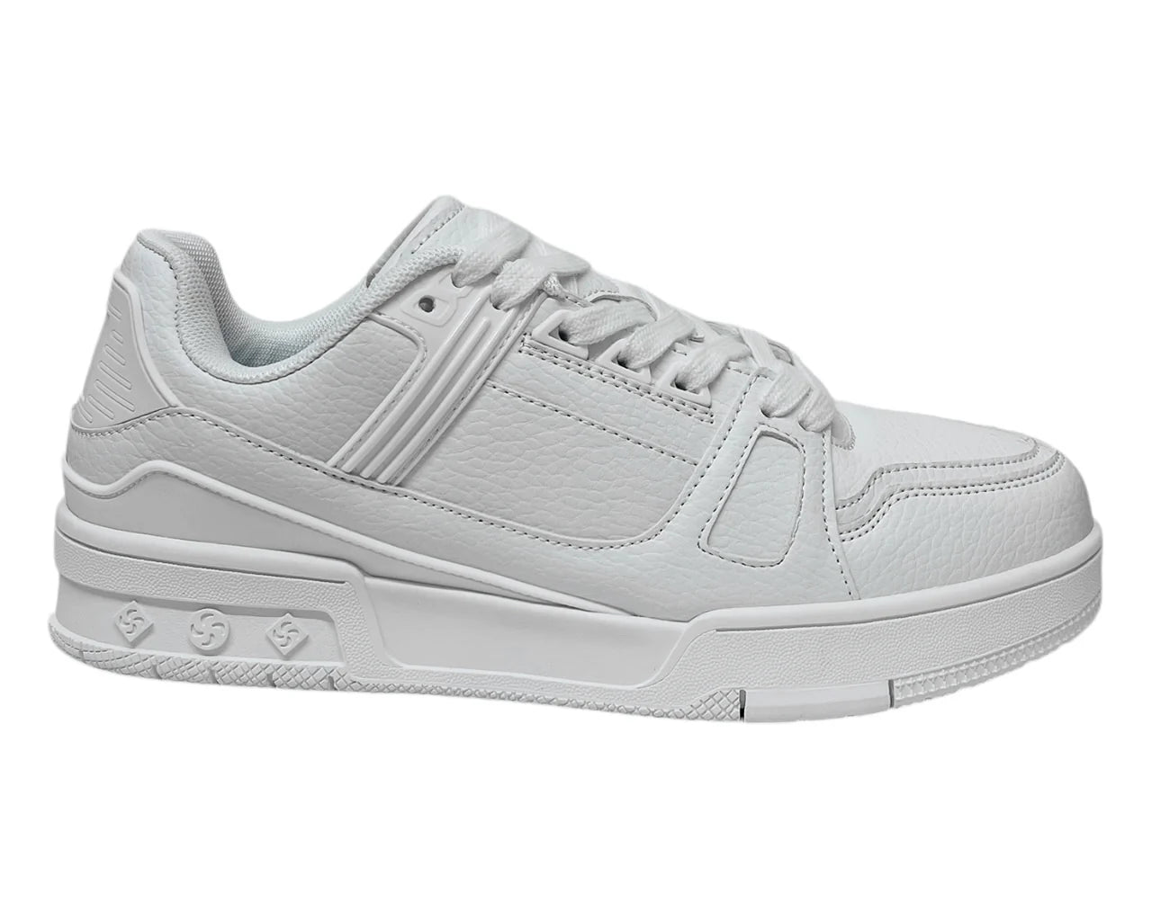 Men's Casual Faux Leather Lace Up Trainers