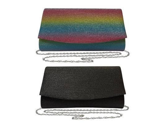 Women's Rainbow Coloured Clutch Bag