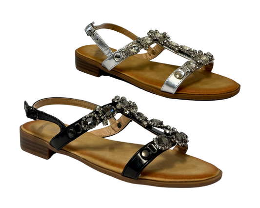 Women's Ankle Strap Flat Zip Gladiator Sandals