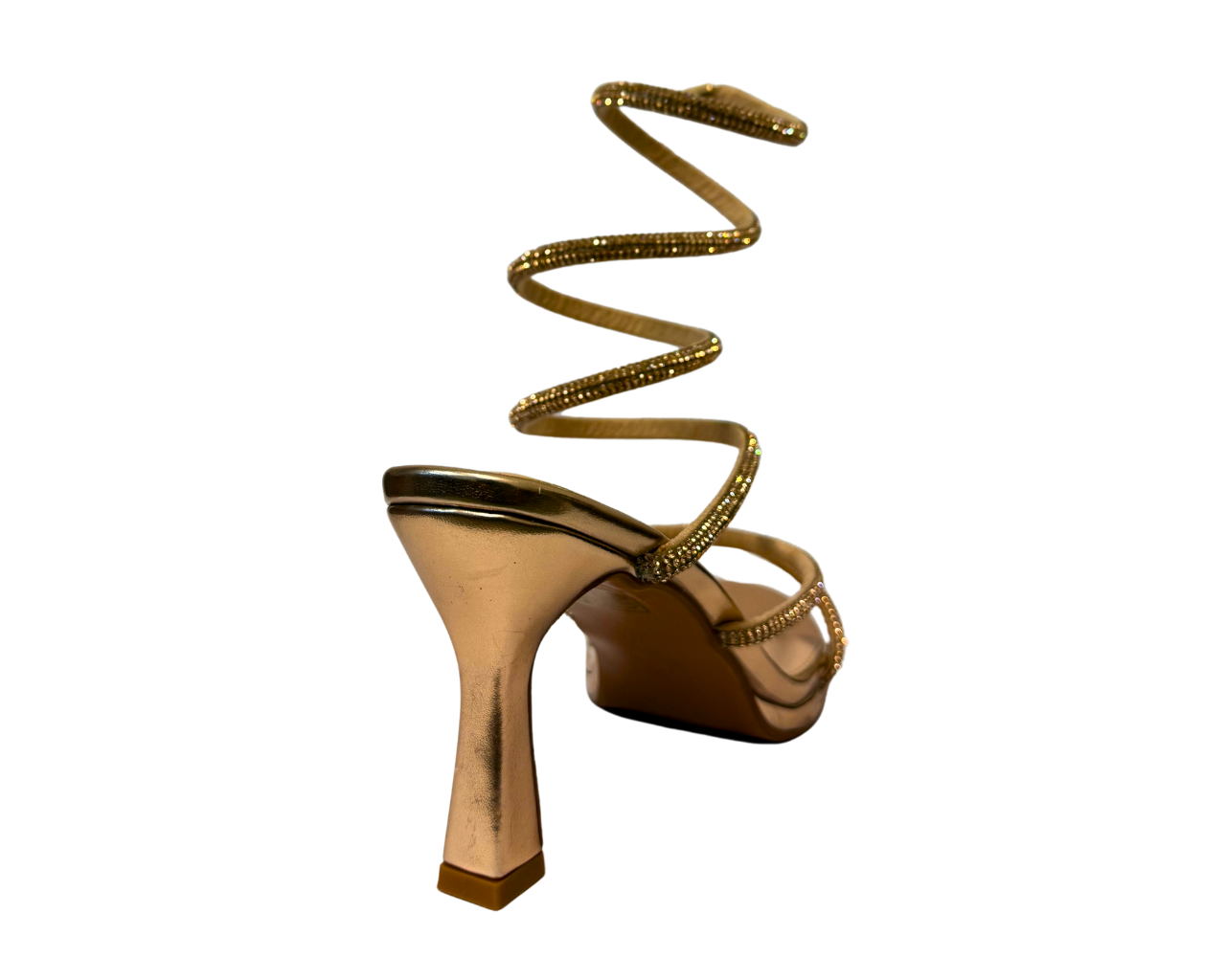 Women's Diamante Snake Anklet High Heel Shoes