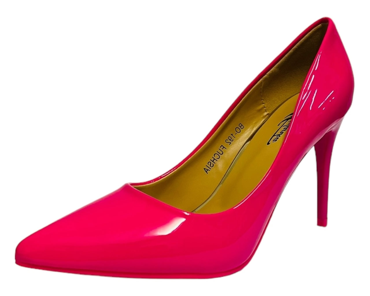 Women's Stylish Faux Patent Leather Stiletto Classy High Heel Court Shoes