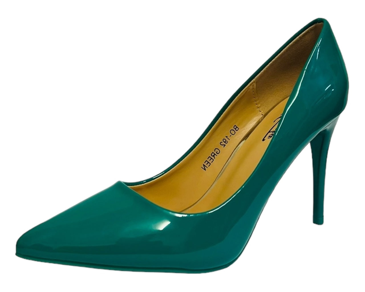 Women's Stylish Faux Patent Leather Stiletto Classy High Heel Court Shoes