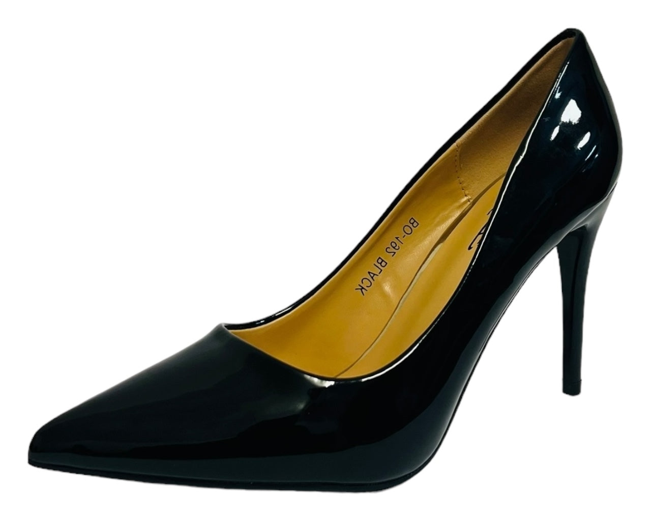 Women's Stylish Faux Patent Leather Stiletto Classy High Heel Court Shoes