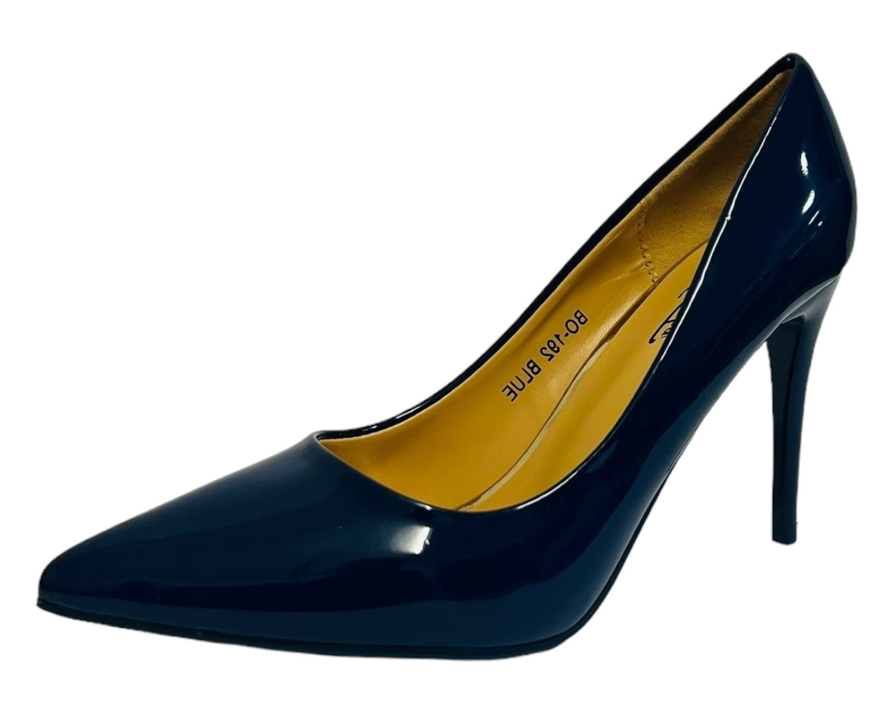 Women's Stylish Faux Patent Leather Stiletto Classy High Heel Court Shoes