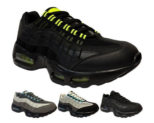 Men's Air Cushioned Sports Comfort Sole Lace Up Trainers