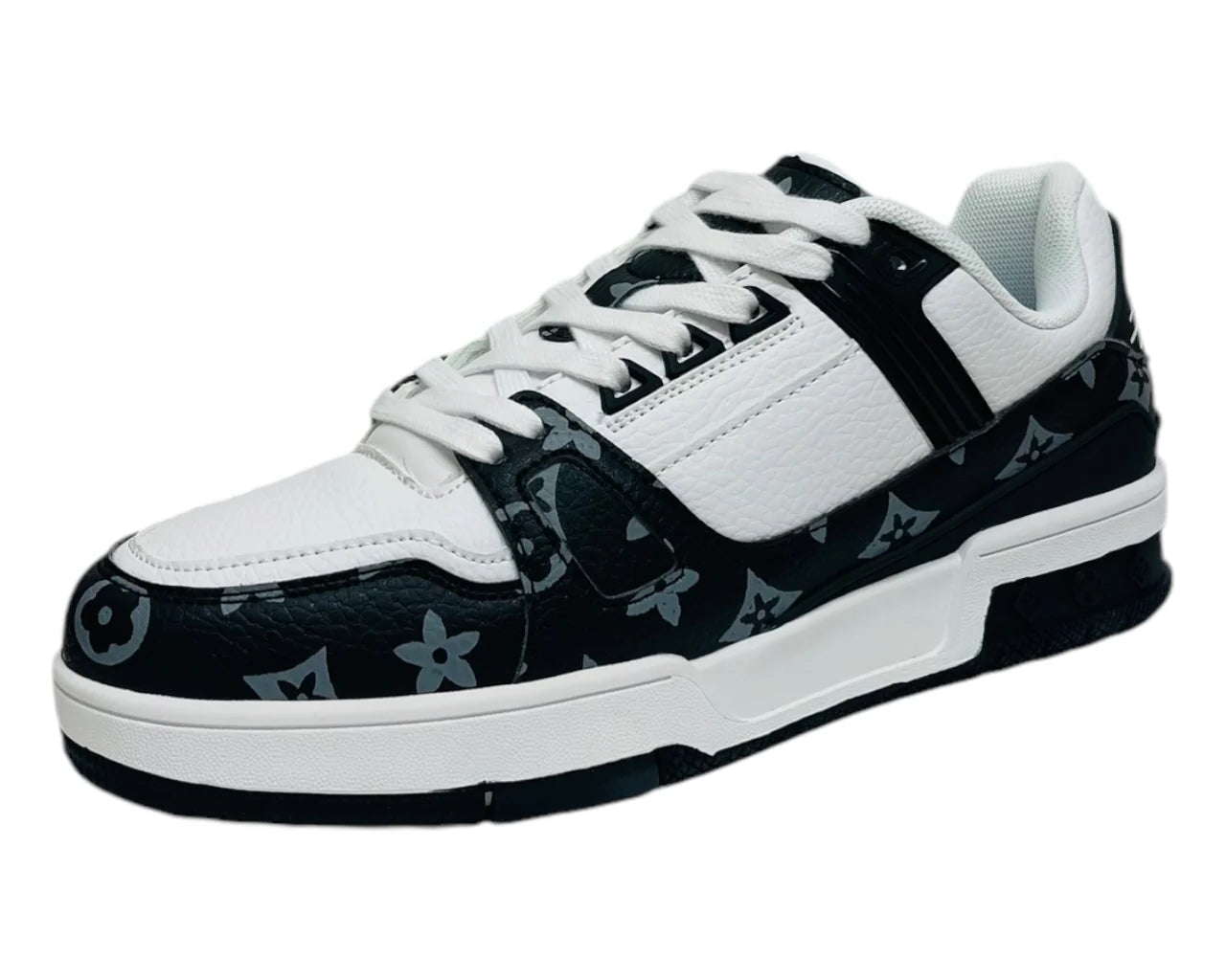 Men's Casual Faux Leather Lace Up Trainers
