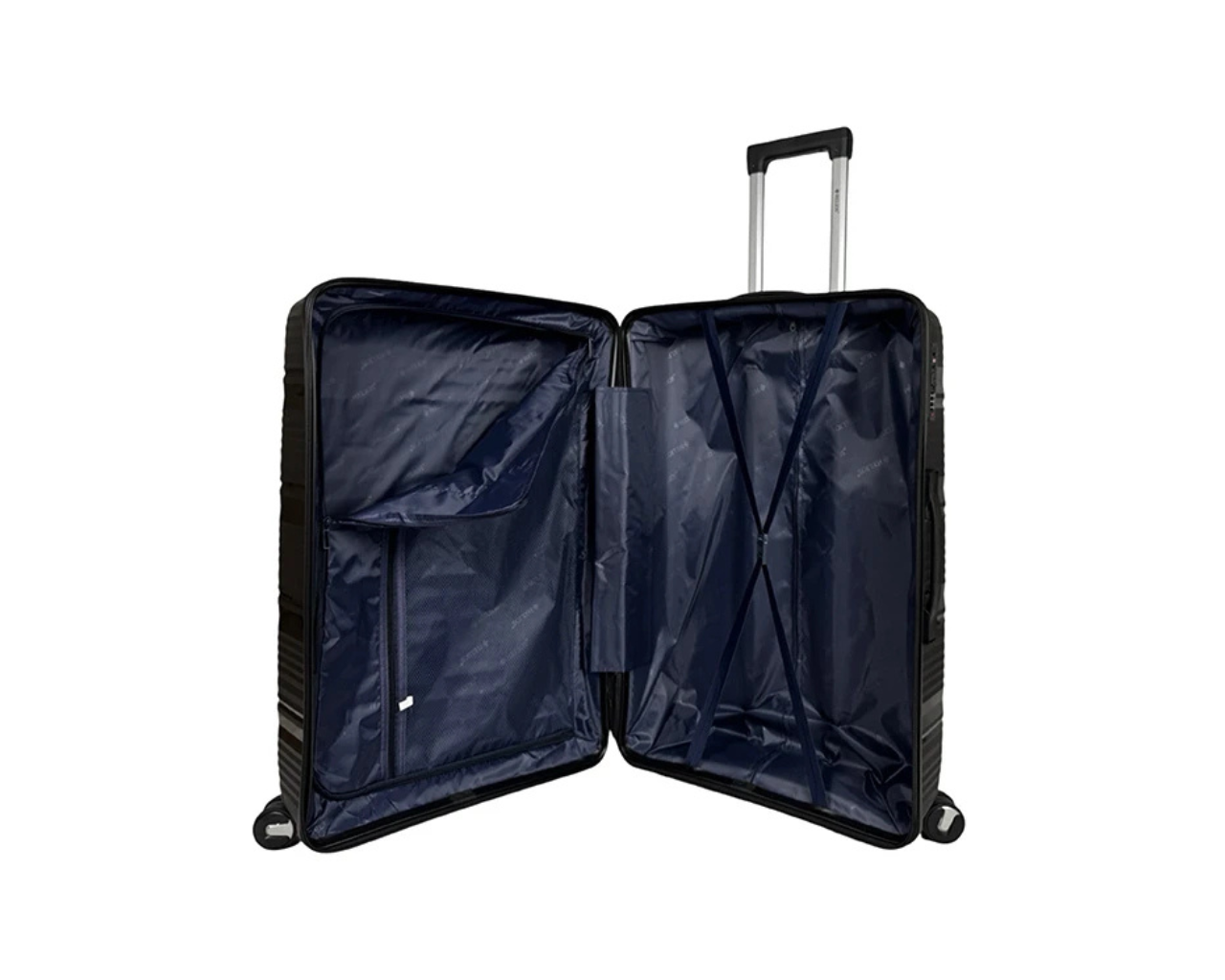 Hard Shell Lightweight Set of 3 Polypropylene Suitcases with Expandable Gusset