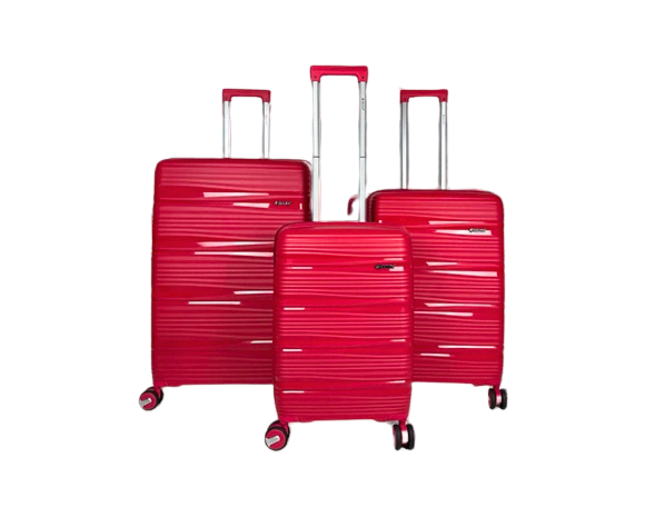 Hard Shell Lightweight Set of 3 Polypropylene Suitcases with Expandable Gusset