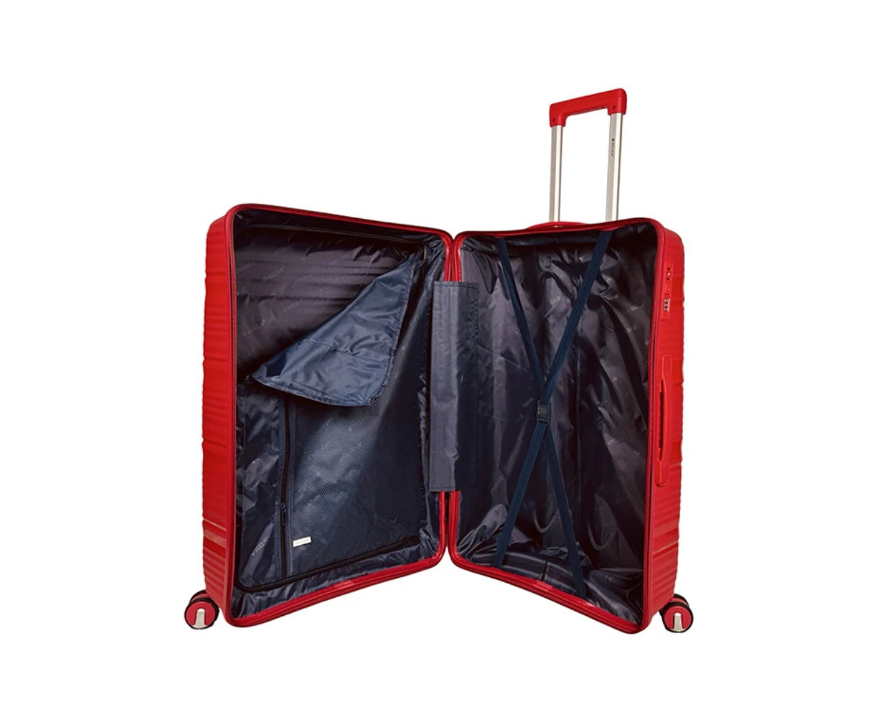 Hard Shell Lightweight Set of 3 Polypropylene Suitcases with Expandable Gusset
