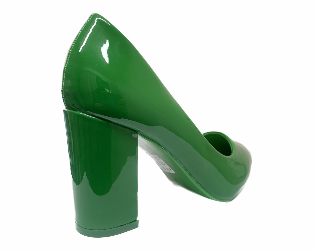 Stylish Block Heel Faux Patent Court Shoes for Women - Classy