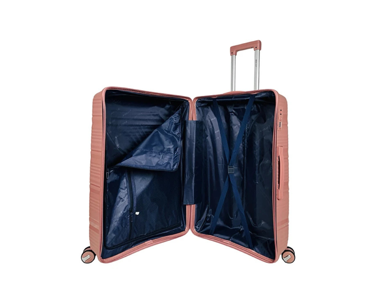 Hard Shell Lightweight Set of 3 Polypropylene Suitcases with Expandable Gusset