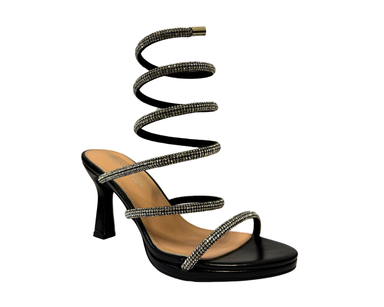 Women's Diamante Snake Anklet High Heel Shoes