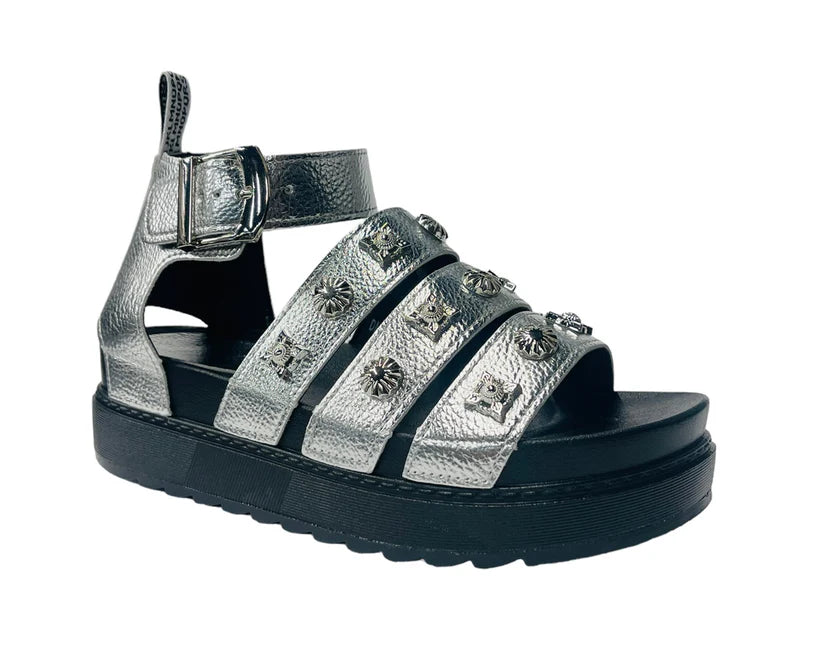 Women's Faux Leather Chunky Sole Gladiator Sandals