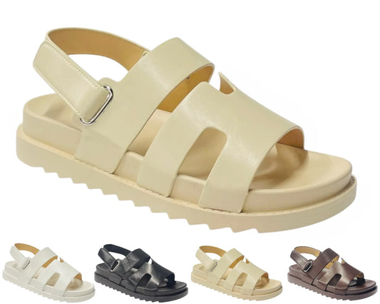 Women's Cut Out Strap Chunky Flatform Sandals
