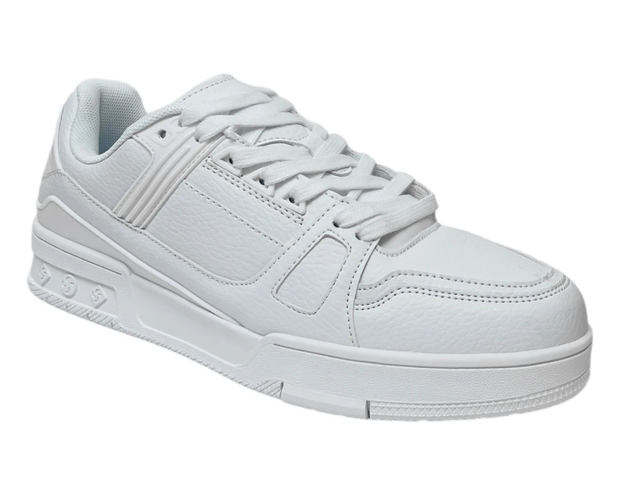 Men's Casual Faux Leather Lace Up Trainers