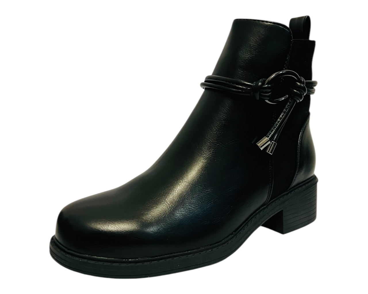 Women's CHC333 Faux Leather Zip Ankle Boots