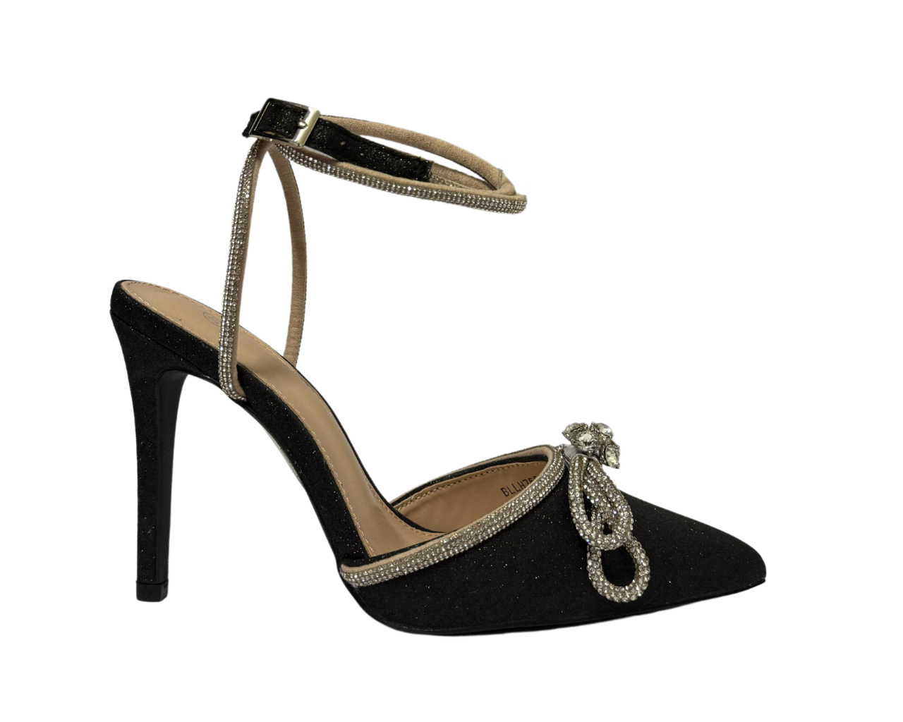 Women's Rhinestone Decor Ankle Strap Court Shoes