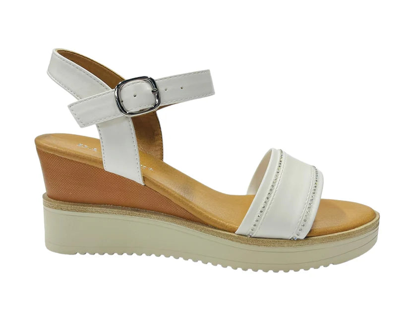Women's Light Weight Wedge Heel Ankle Strap Sandals