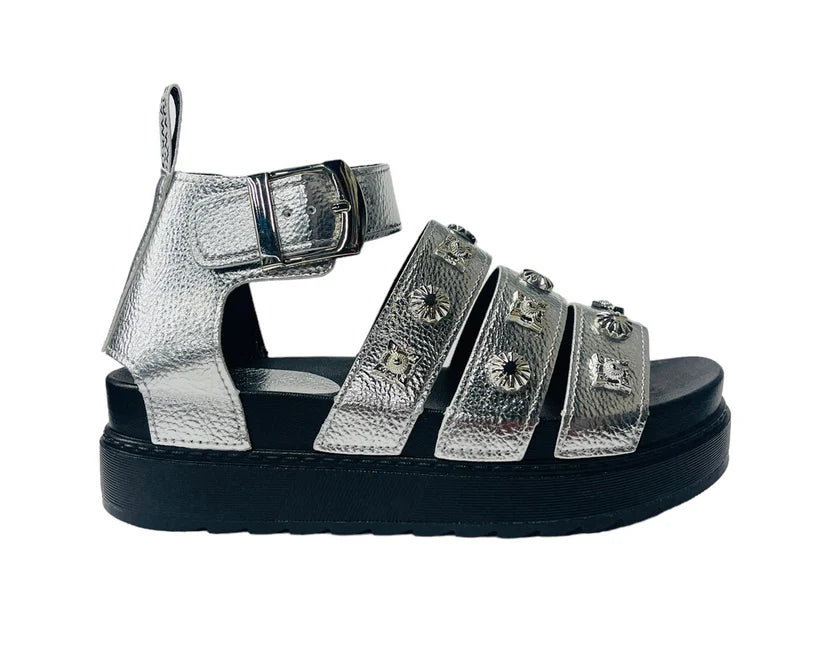 Women's Faux Leather Chunky Sole Gladiator Sandals