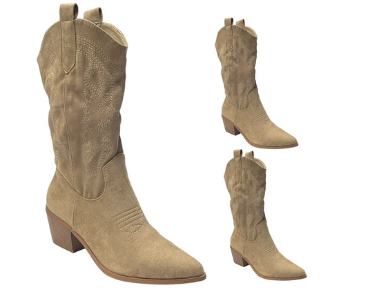 Women's Western Cowboy Embroidered Long Boots