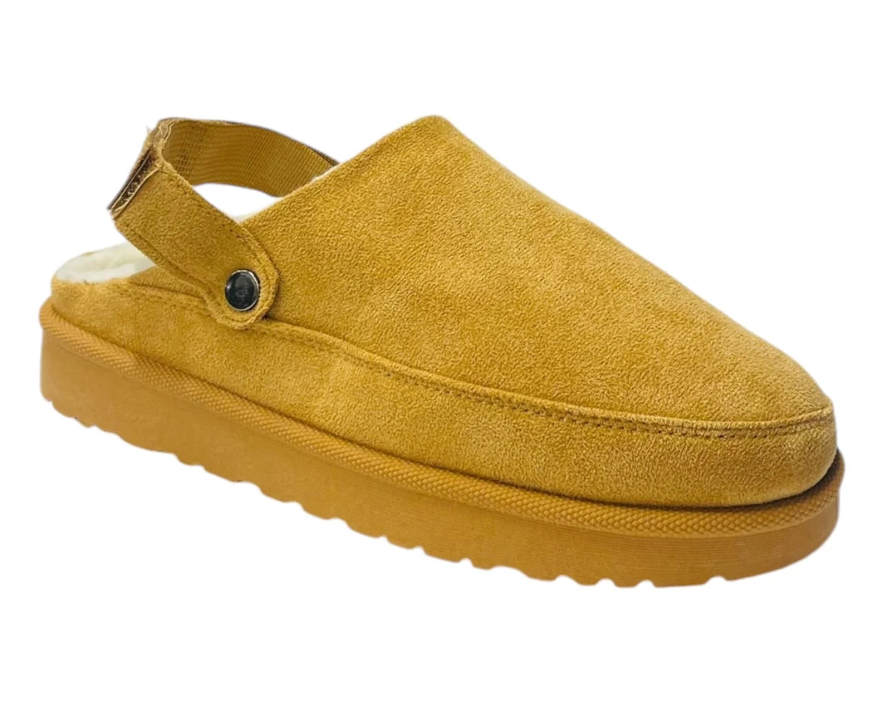Women'sFaux Fur Lined Strap Flat Shoes