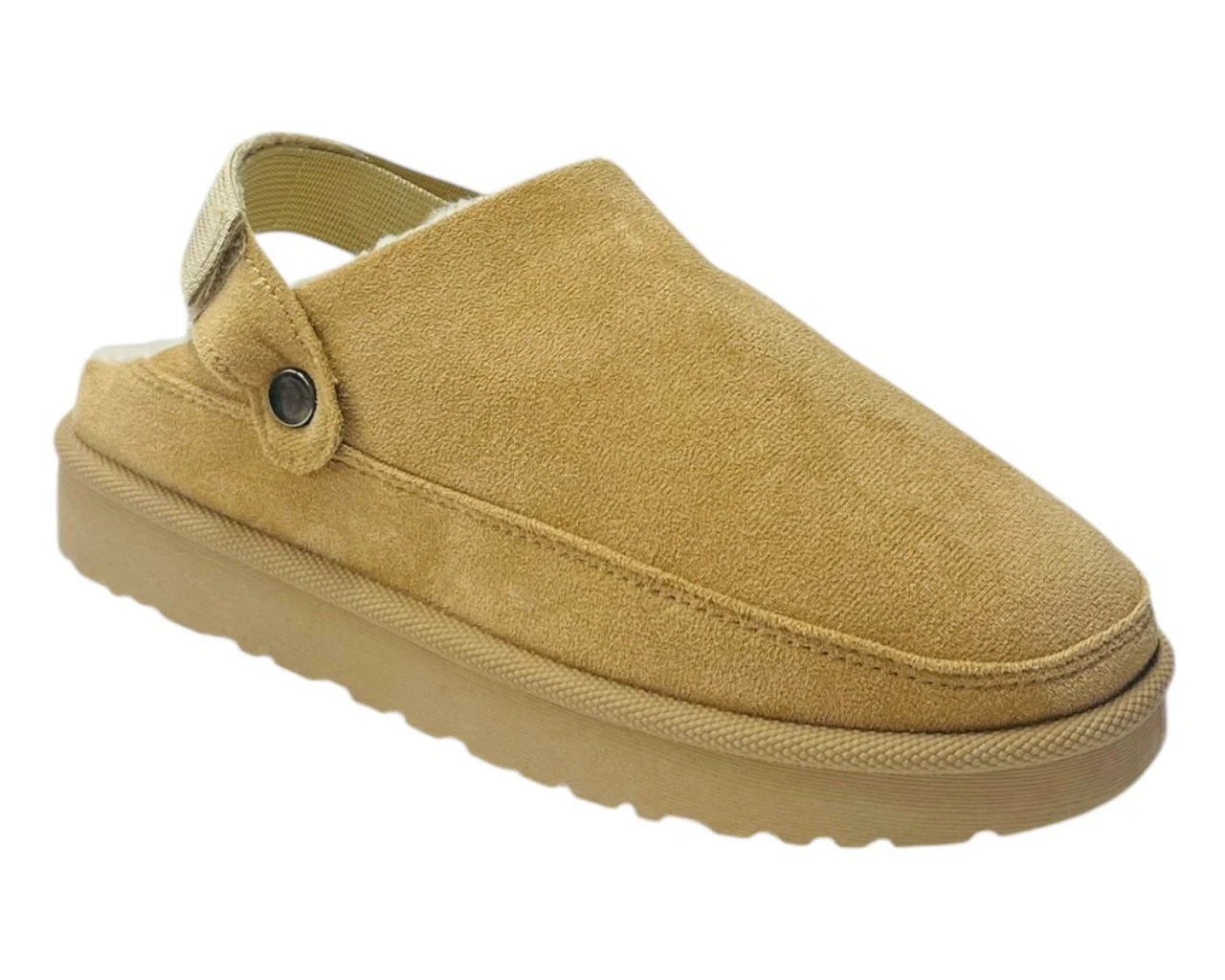 Women'sFaux Fur Lined Strap Flat Shoes
