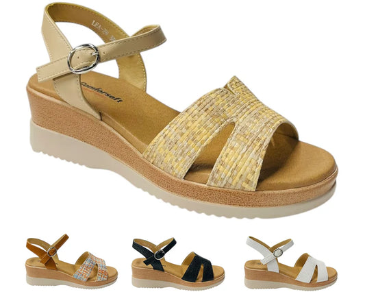 Women's Padded Insole Ankle Strap Wedge Sandals