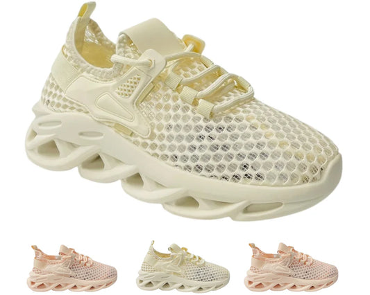 Women's Junior's Mesh Lace Up Summer Trainers