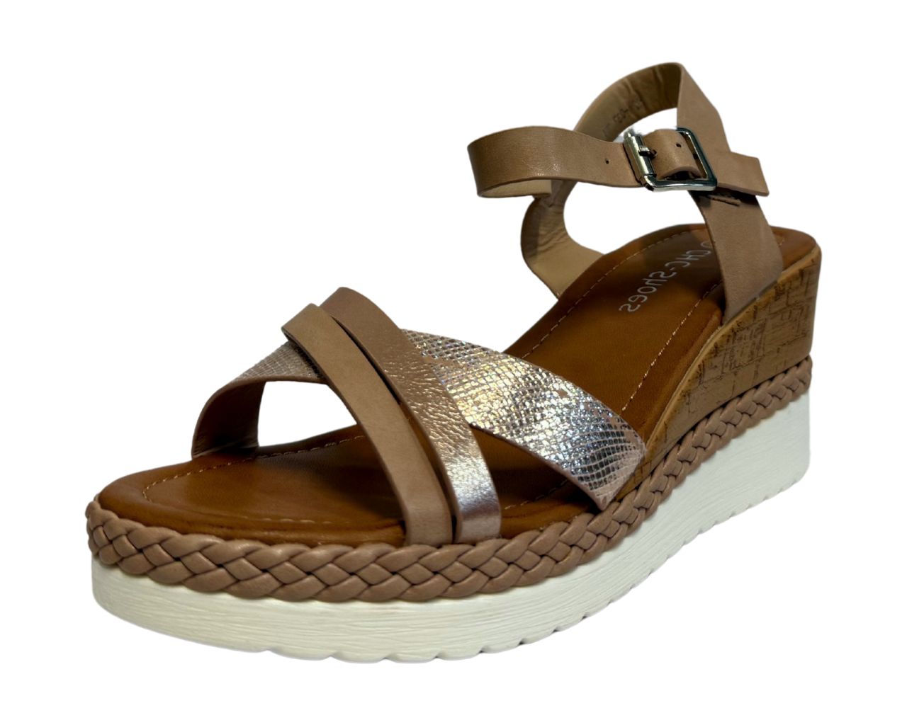 Women's Light Weight Wedge Heel Ankle Strap Sandals