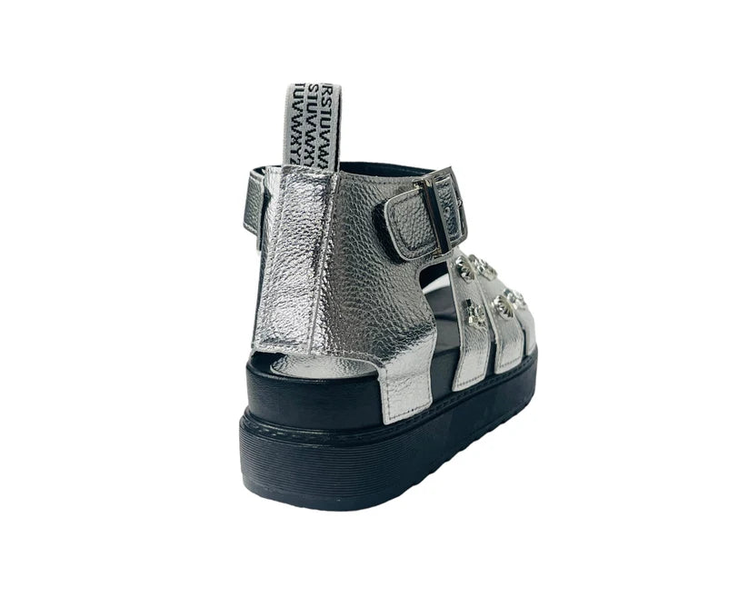 Women's Faux Leather Chunky Sole Gladiator Sandals