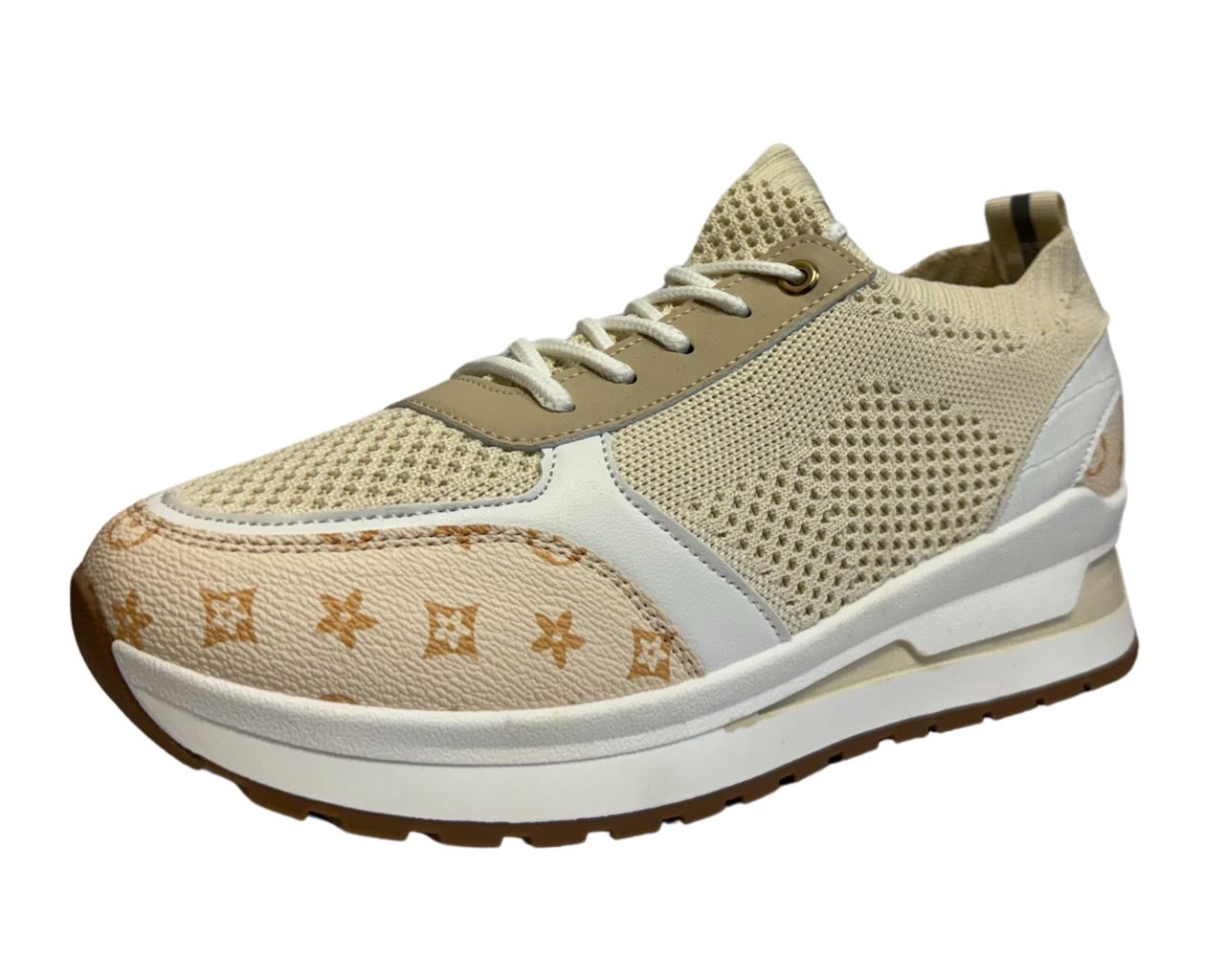 Women's Platform Casual Faux Leather Lace Up Trainers