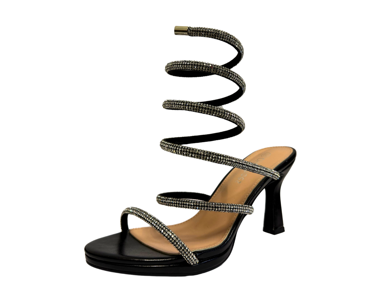 Women's Diamante Snake Anklet High Heel Shoes