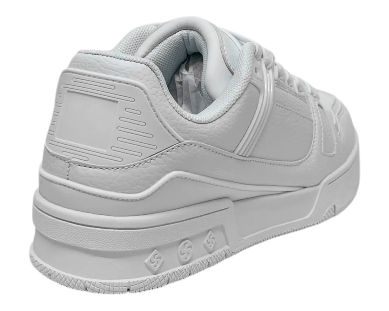 Men's Casual Faux Leather Lace Up Trainers