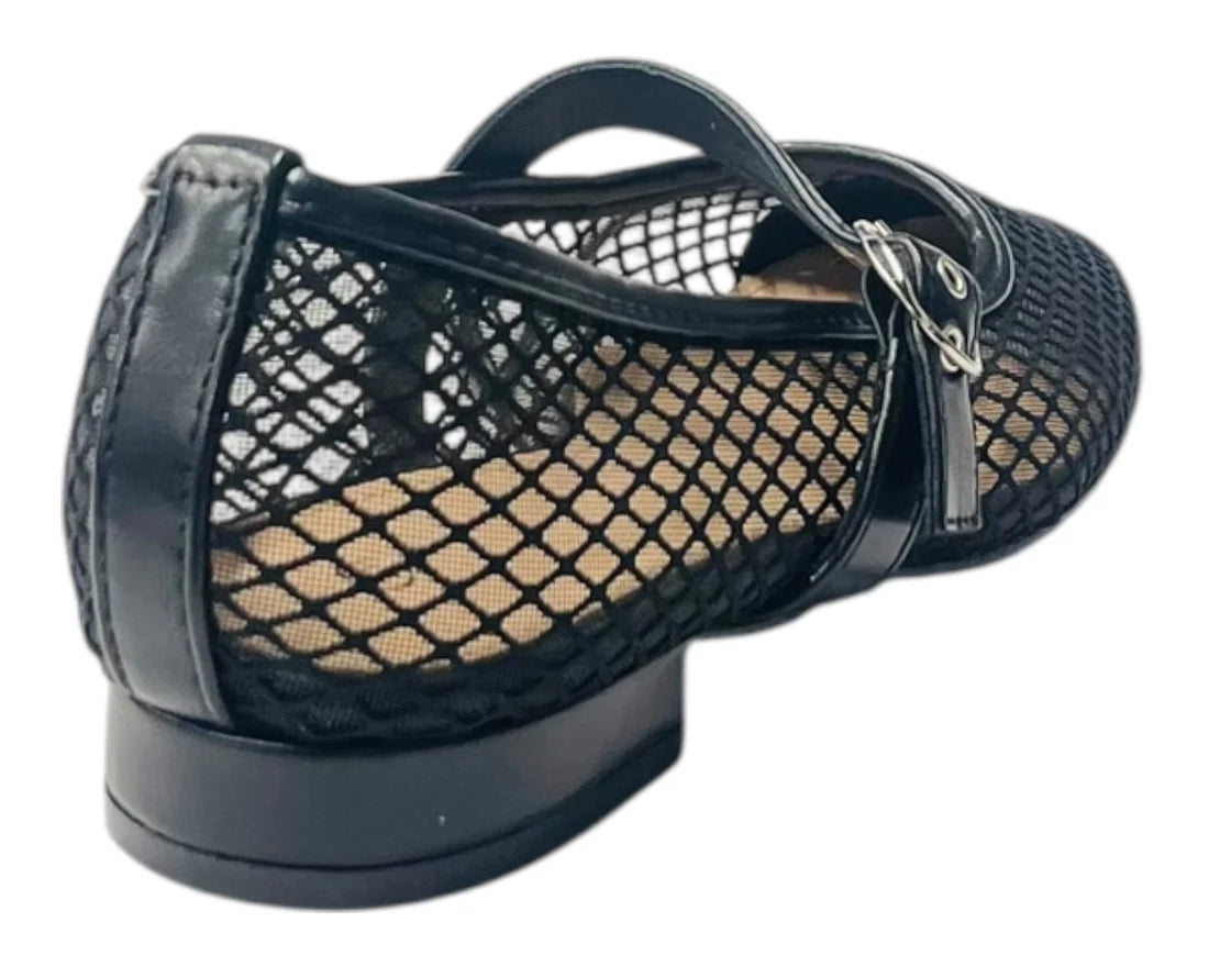 Women's Woven Mesh Mary Jane Flat Shoes