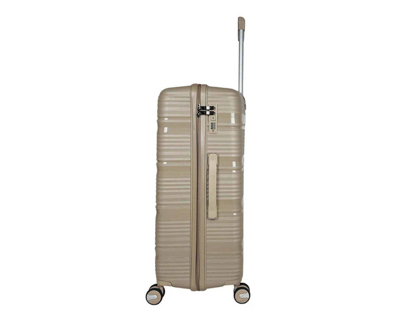 Hard Shell Lightweight Set of 3 Polypropylene Suitcases with Expandable Gusset