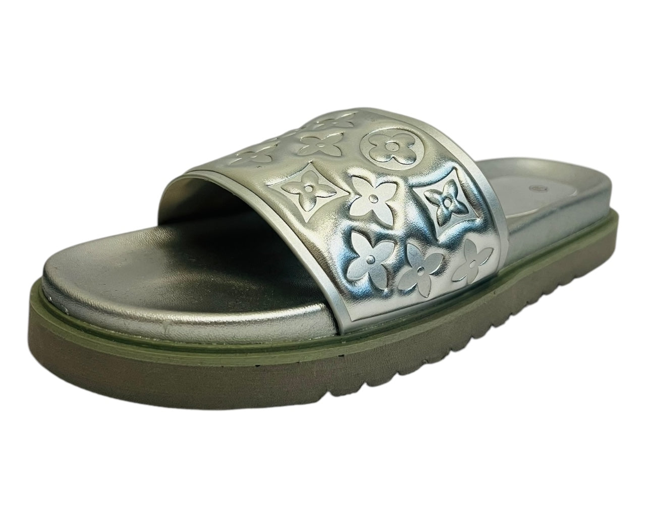 Women's Faux Leather Flat Sliders