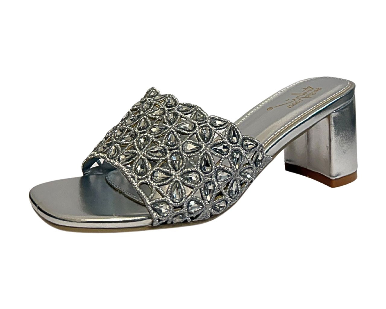 Women's ST017 Block Heel Heel Rhinestone Shoes