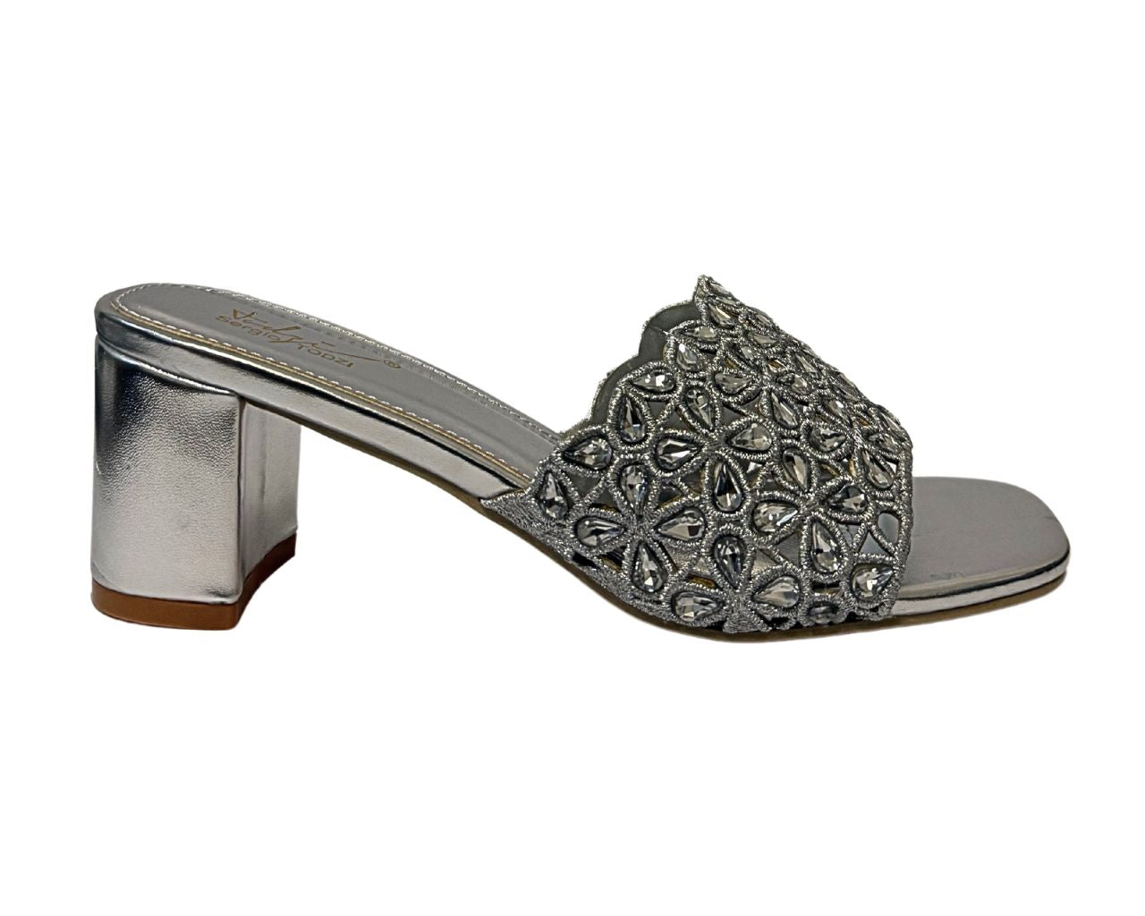 Women's ST017 Block Heel Heel Rhinestone Shoes