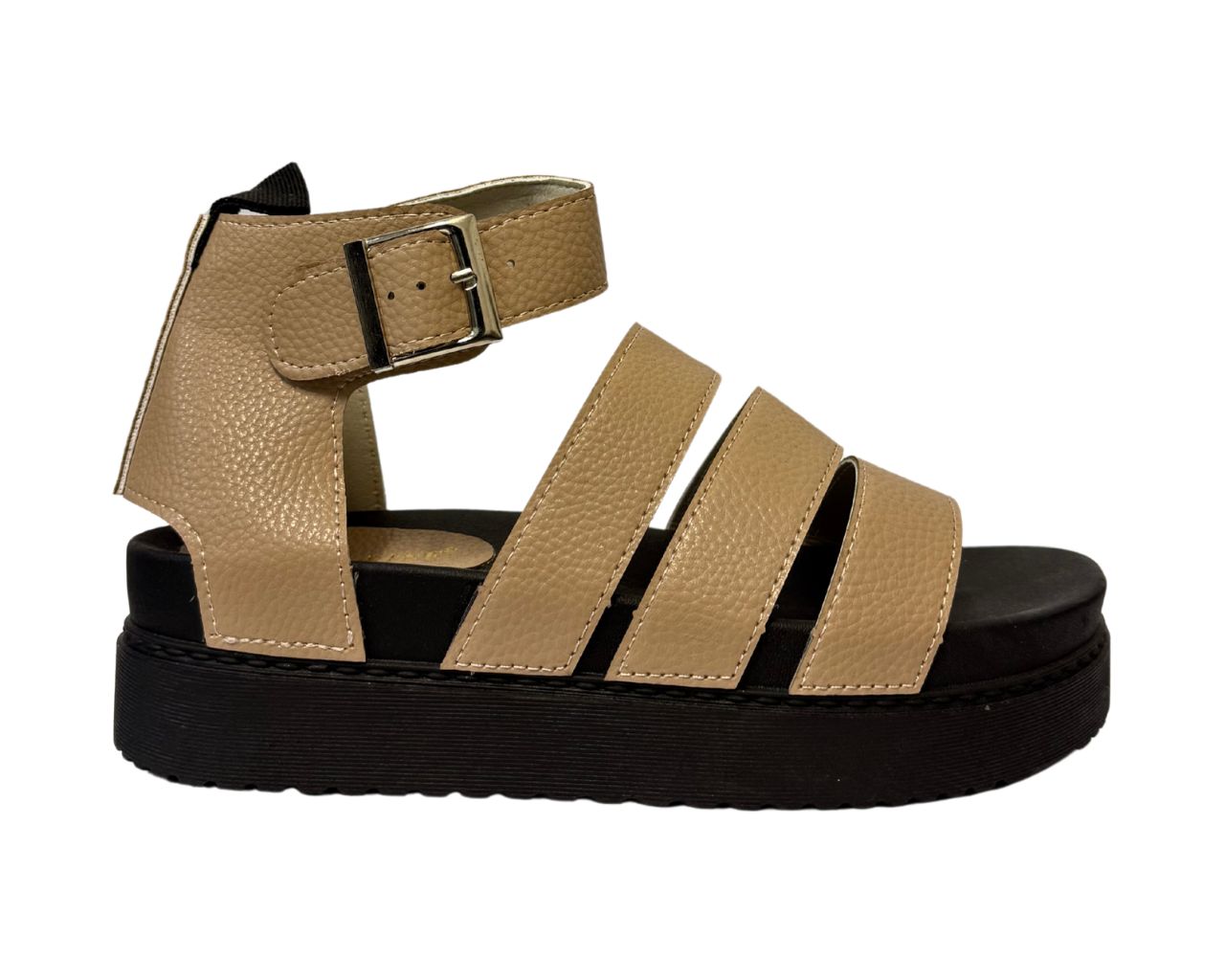 Women's Faux Leather Chunky Sole Gladiator Sandals