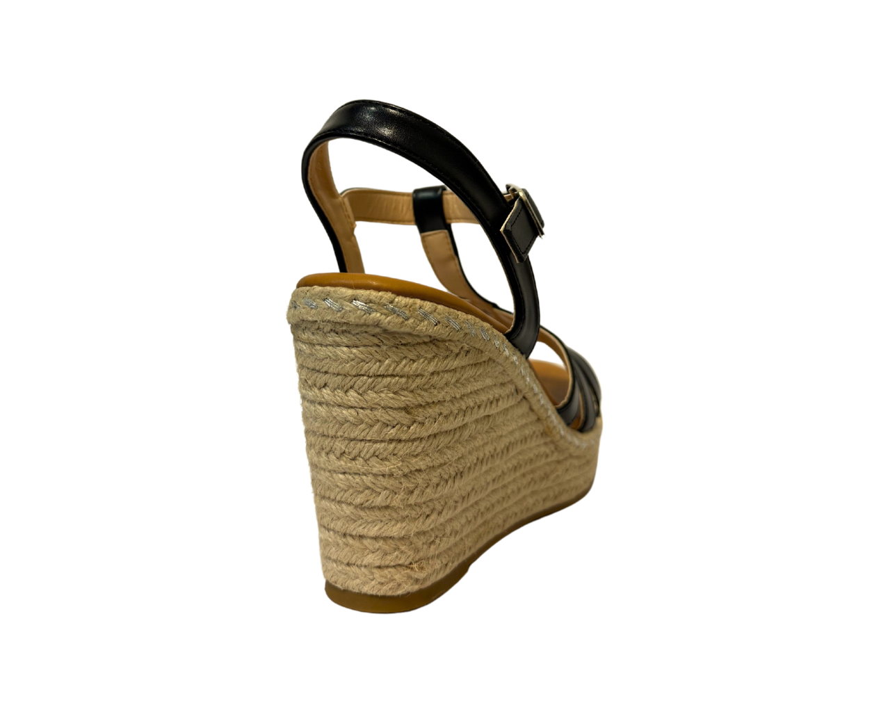 Women's Faux Leather Ankle Strap Wedge Sandals