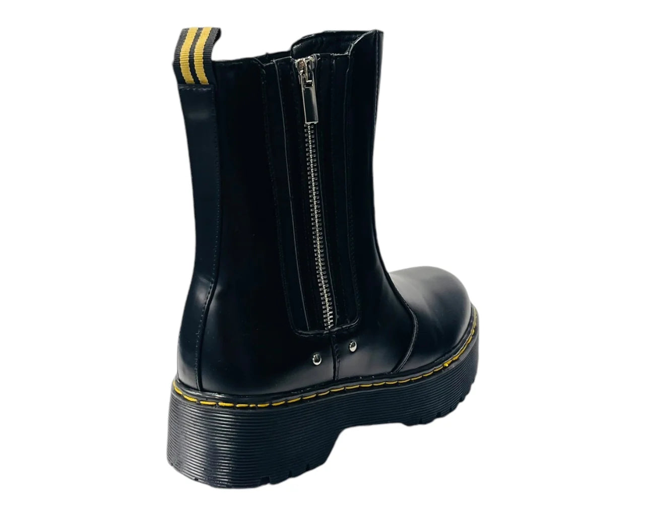 Women's Chunky Sole Zip Chelsea Ankle Boots