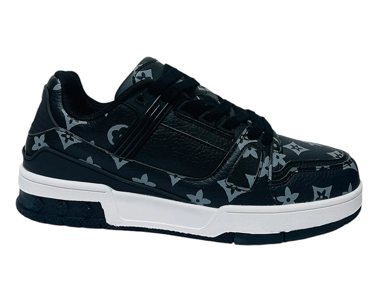 Men's Casual Faux Leather Lace Up Trainers