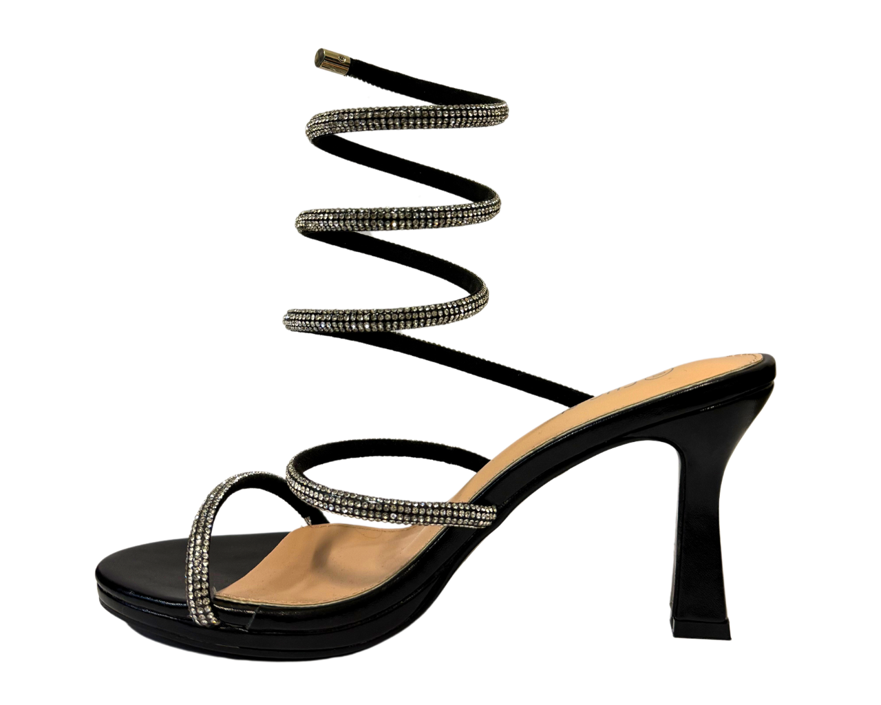 Women's Diamante Snake Anklet High Heel Shoes