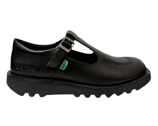 Kickers kick T Bar YF Leather 1002 T BAR Shoes Black
