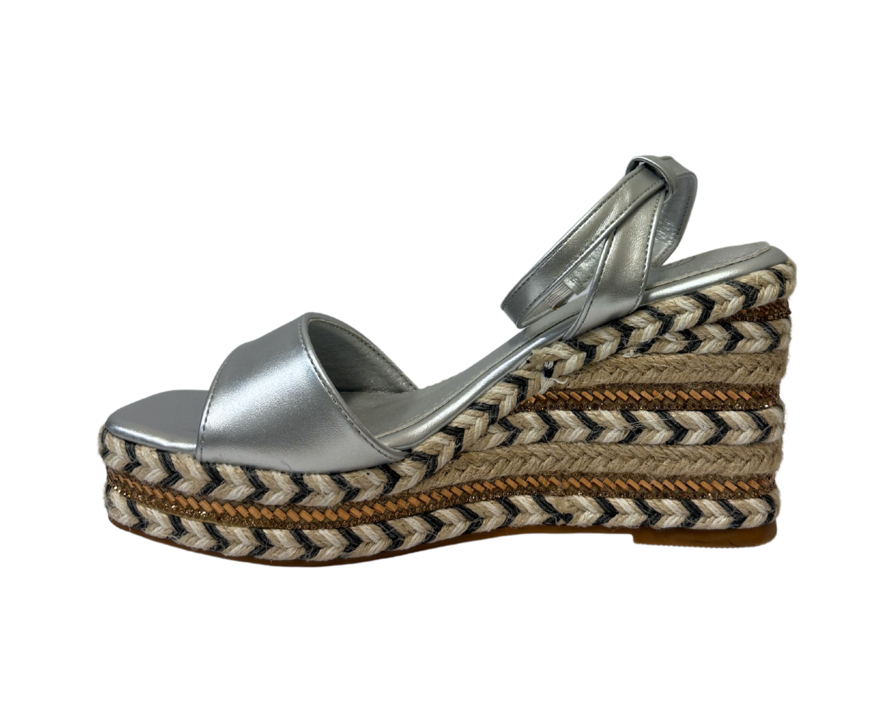 Women's Faux Leather Ankle Strap Wedge Sandals