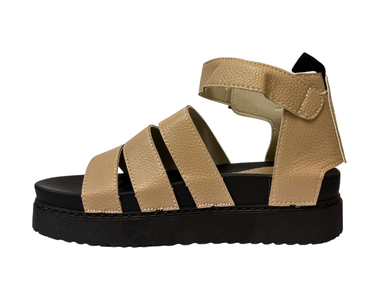 Women's Faux Leather Chunky Sole Gladiator Sandals