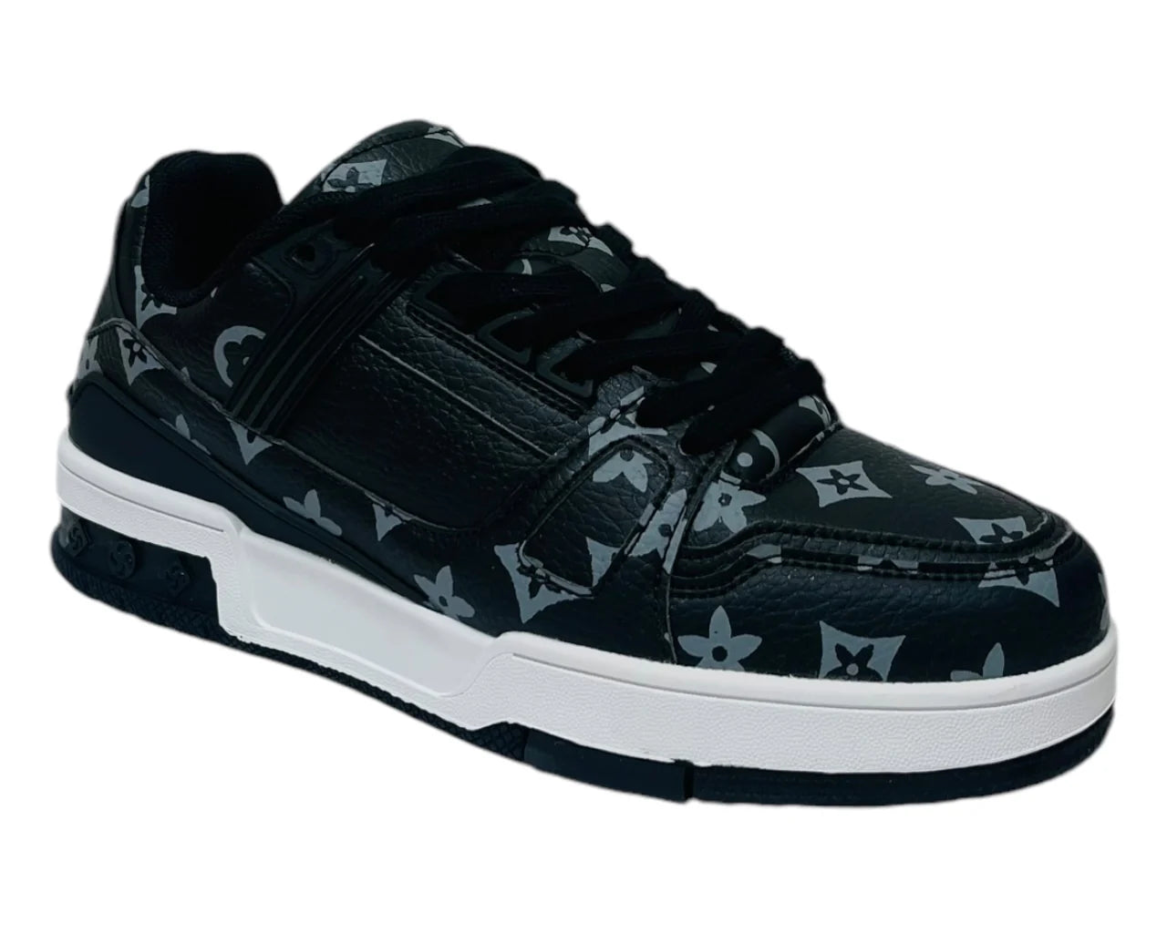 Men's Casual Faux Leather Lace Up Trainers