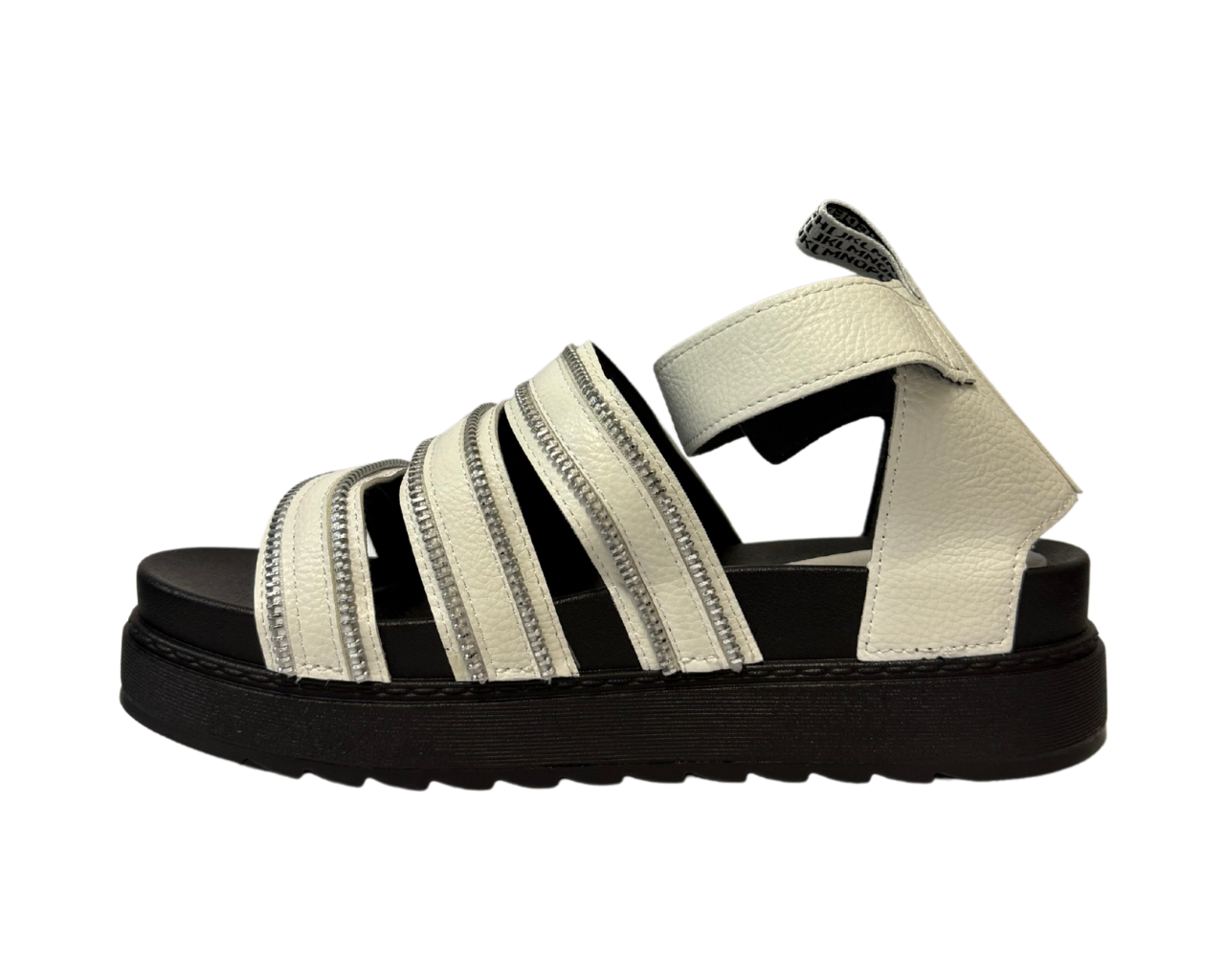 Women's Faux Leather Chunky Sole Double Buckle Gladiator Sandals